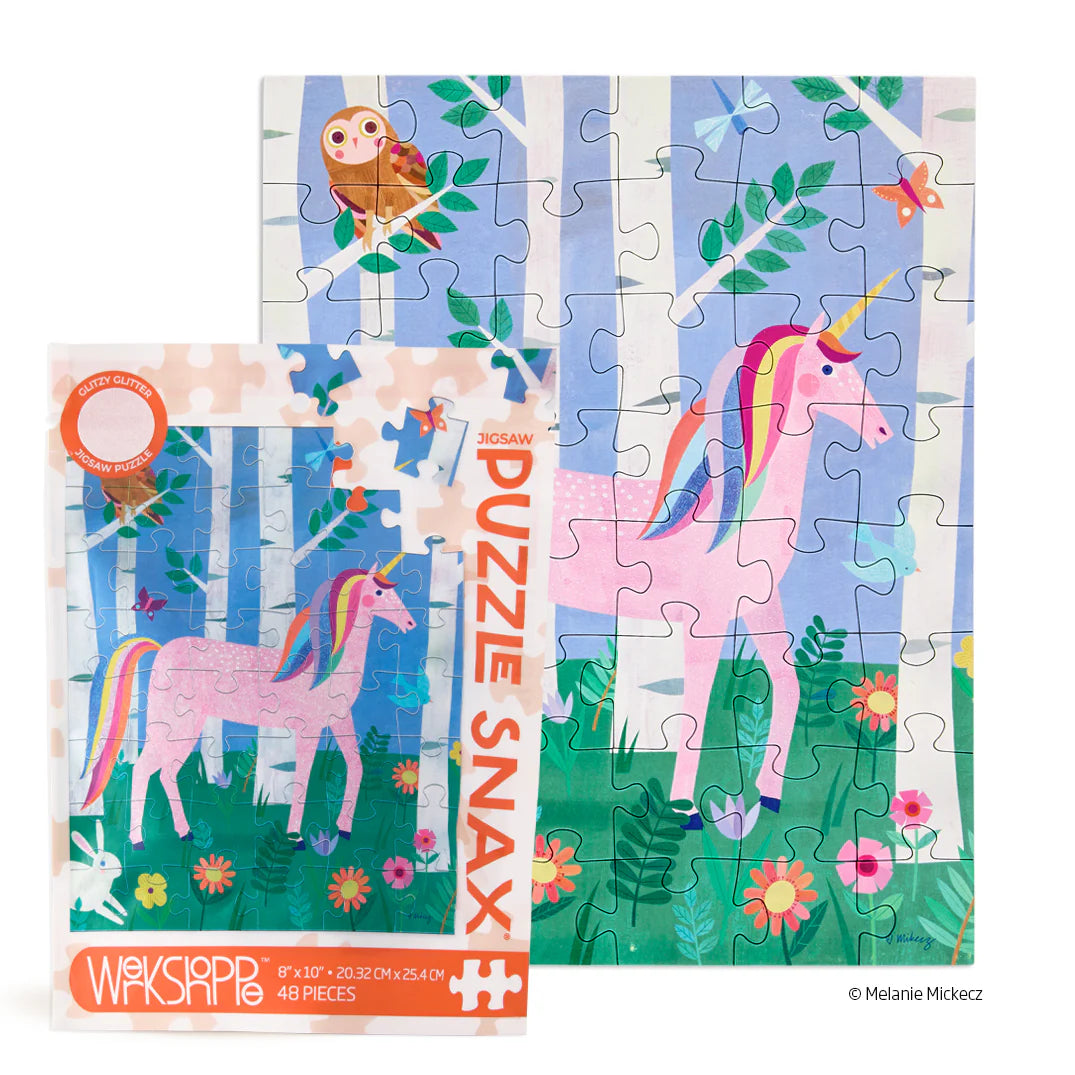 Werkshoppe -  Unicorn Forest 48 Piece Puzzle Snax
