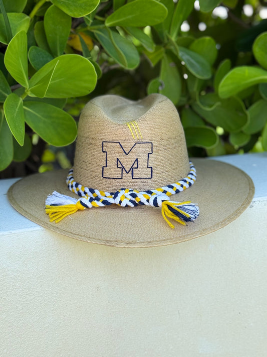 Tipsy Threads - Michigan - Natural Palm Hat