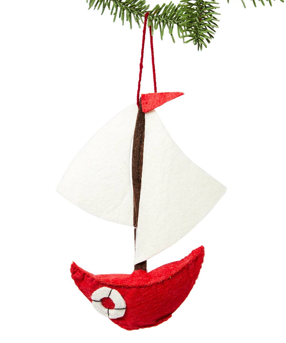 Silk Road Bazaar - Sailboat Ornament