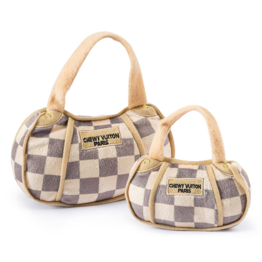 Haute Diggity Dog - Checker Chewy Vuiton Handbag Squeaker Dog Toy
