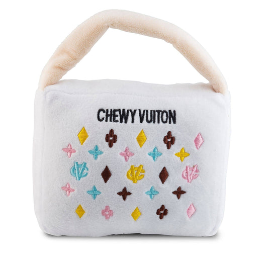 Haute Diggity Dog - White Chewy Vuiton Purses Squeaker Dog Toy