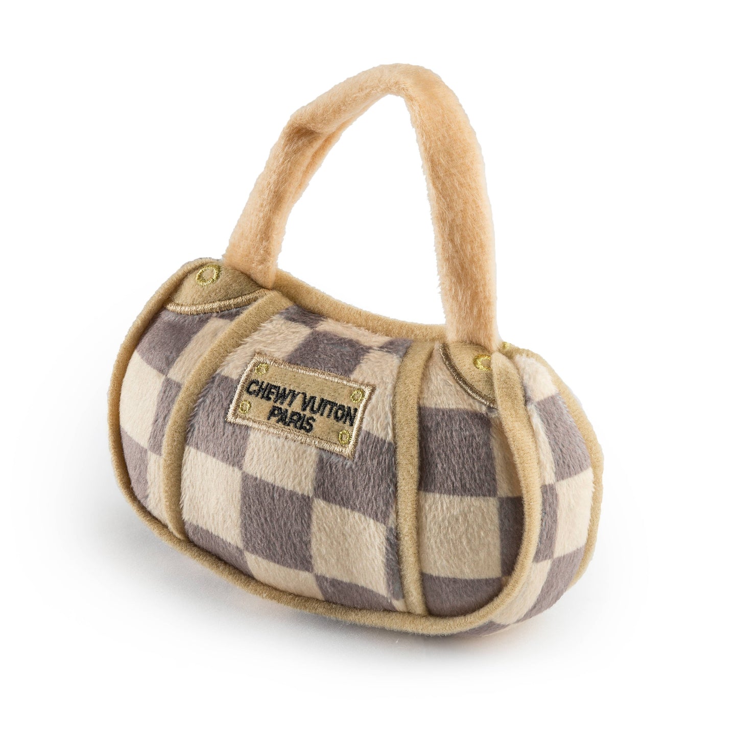 Haute Diggity Dog - Checker Chewy Vuiton Handbag Squeaker Dog Toy