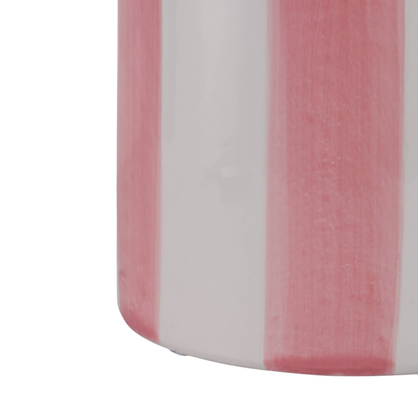 Sagebrook Home - Planters Set of 2 - Pink Ceramic Striped Scallop, 6/8 in.