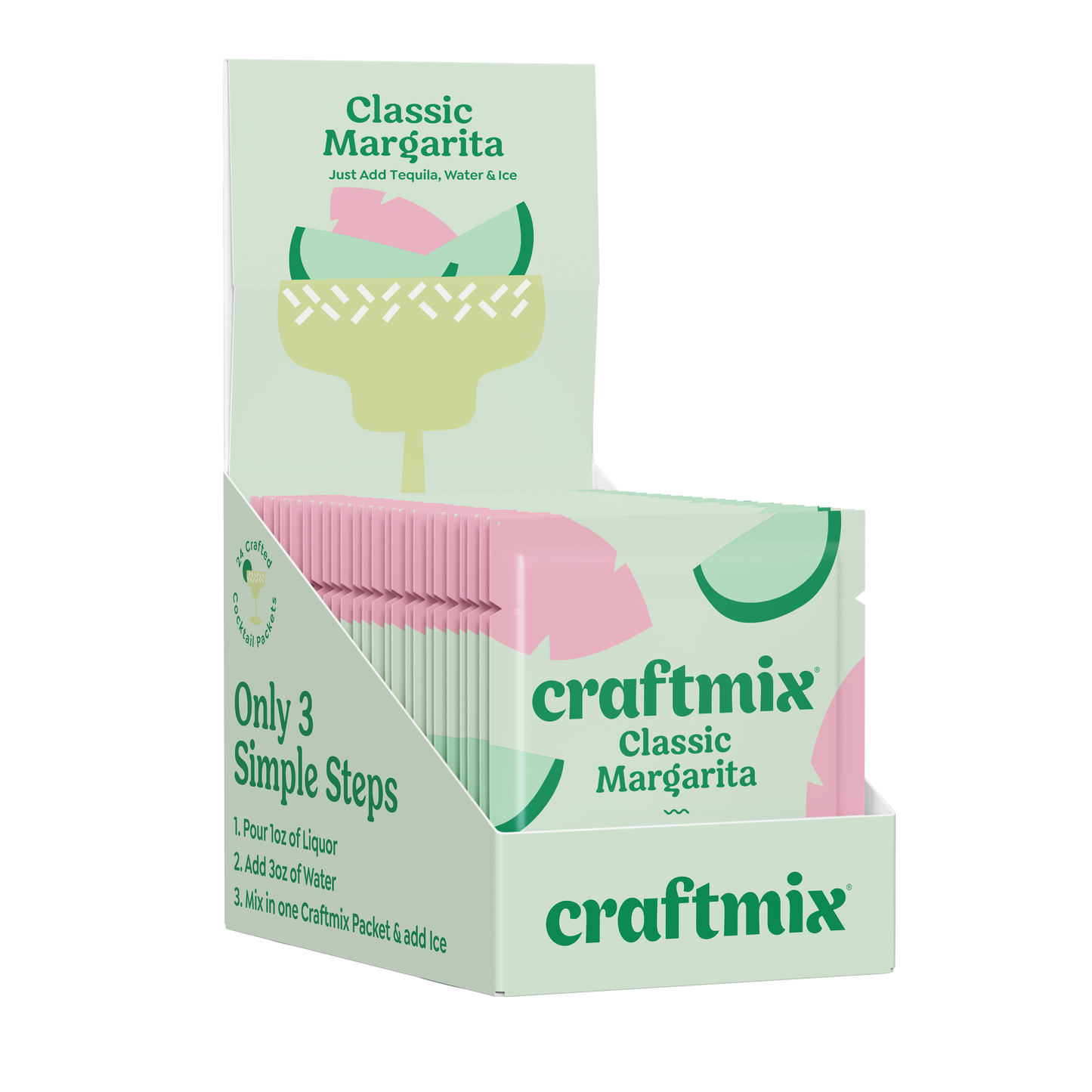Craftmix - Classic Margarita Cocktail / Mocktail Mixer - 24ct Caddy