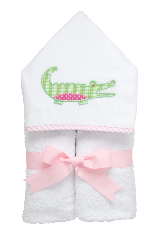 3 Marthas - Alligator Applique Everykid Hooded Towel