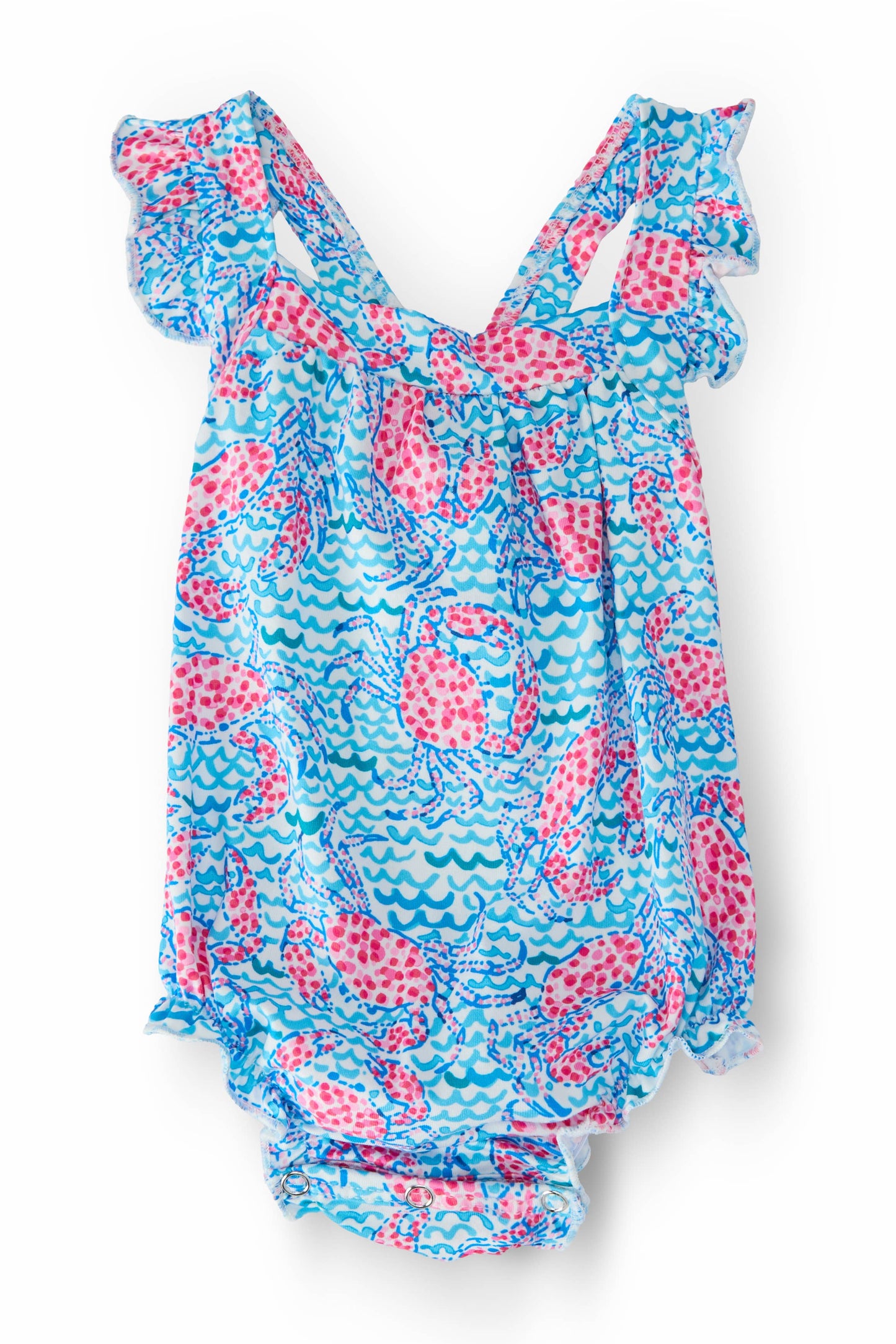 Mila & Rose - Crab Walk Ruffle Cross Back Romper