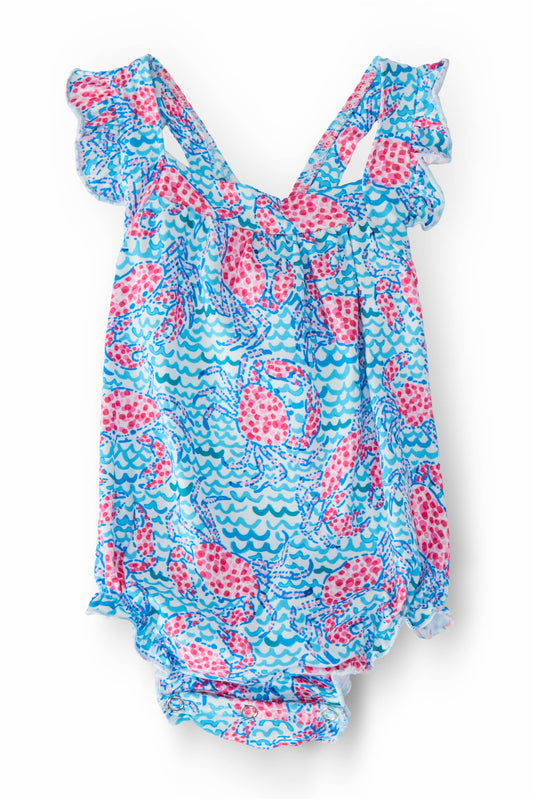 Mila & Rose - Crab Walk Ruffle Cross Back Romper