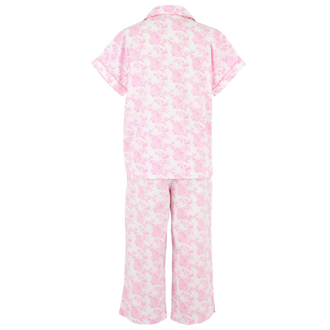 Needham Lane - Pagoda Pink Short Sleeve Capri Pajamas