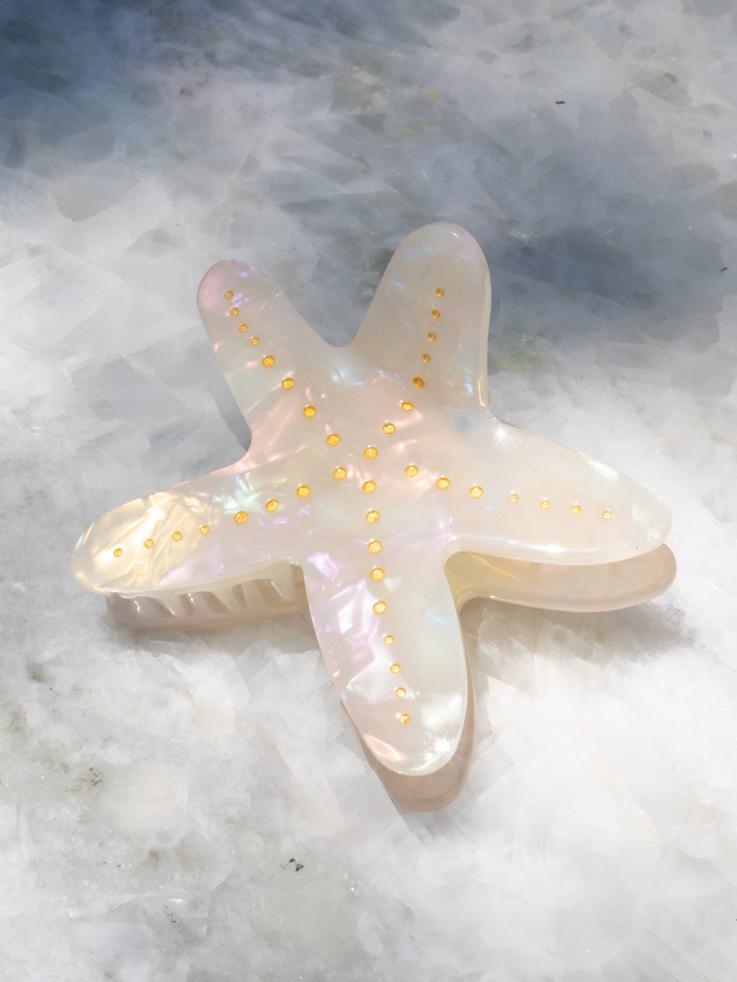 Haven - Medium White Starfish Hair Clip