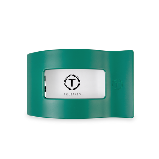 TELETIES - Flat Rectangle Hair Clip | Medium | Fir Real