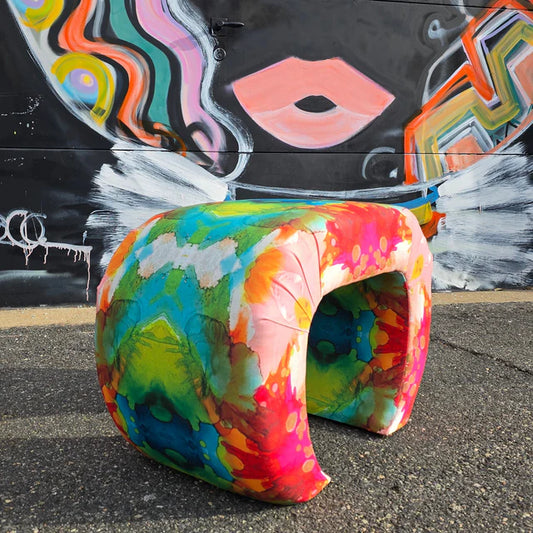 WENDY OCONNER - ZANY ZINNIA OTTOMAN