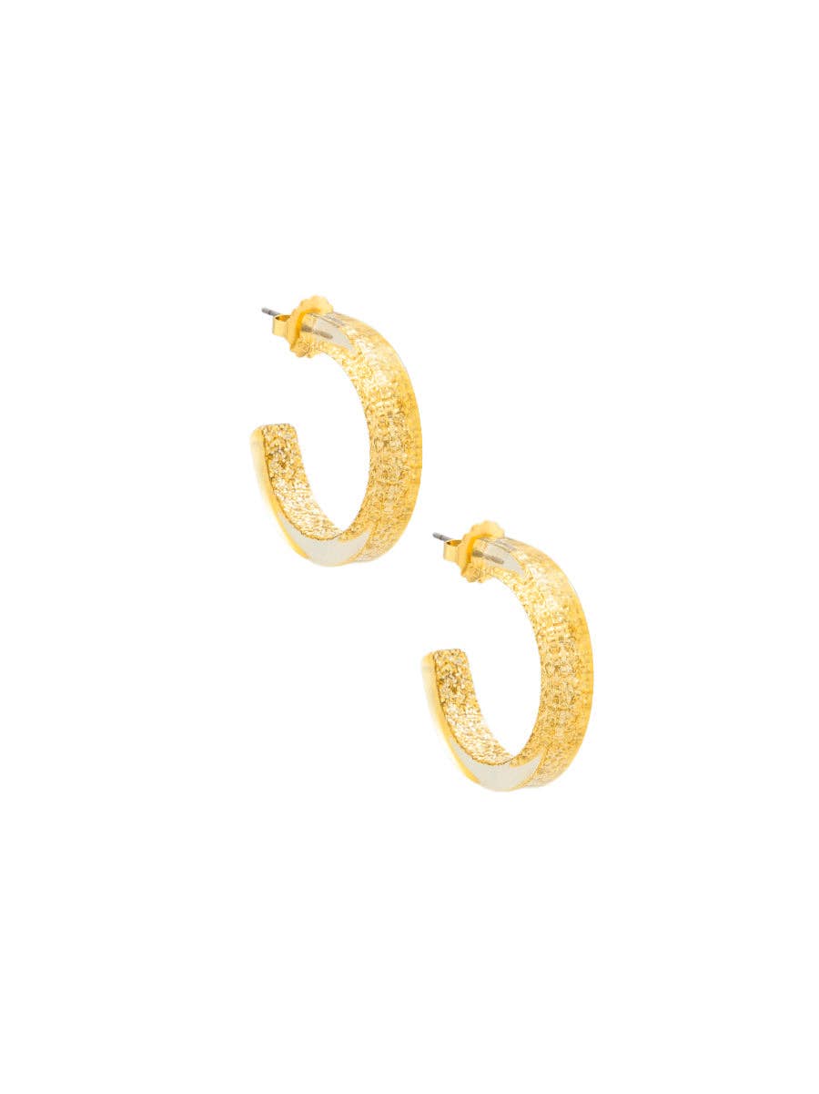 ZENZII Jewelry - Small Resin Open Hoop Earring