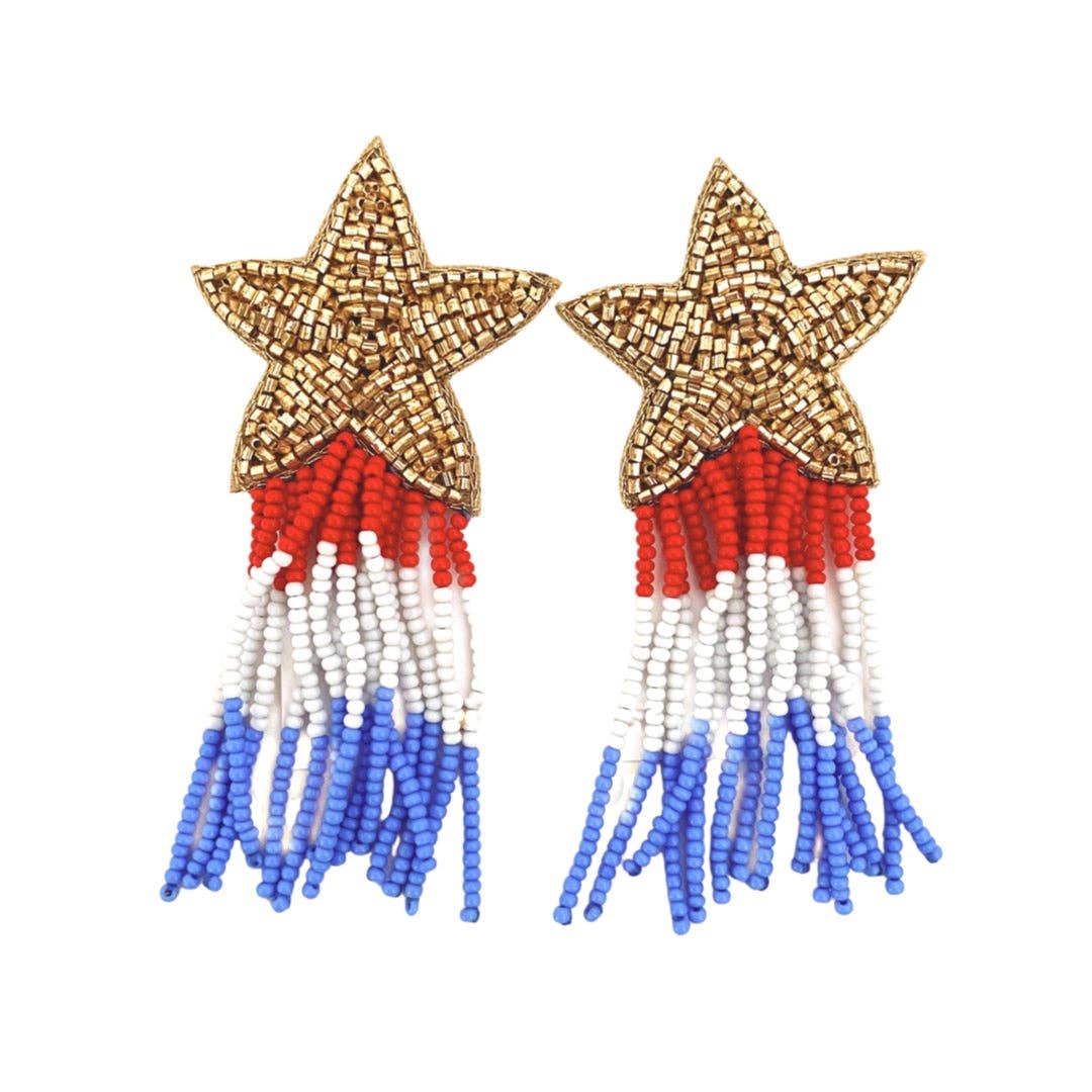 Beth Ladd Collections - Patriotic Star Earrings
