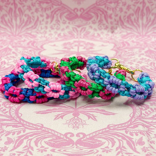 Dylan Designs-Cotton Flower Bracelet Assorted Colors
