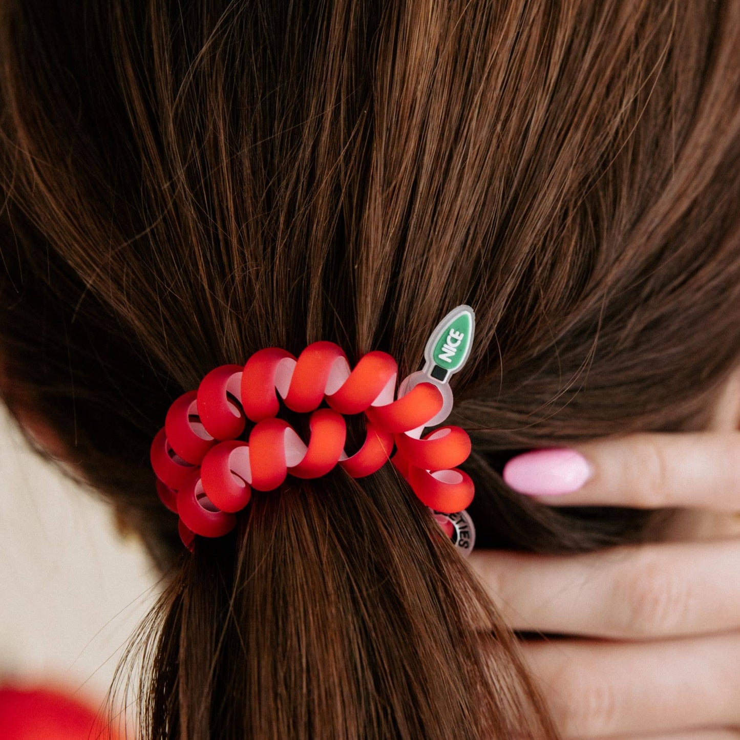 TELETIES - Spiral Hair Coils | Large | Naughty or Nice Hair Ties