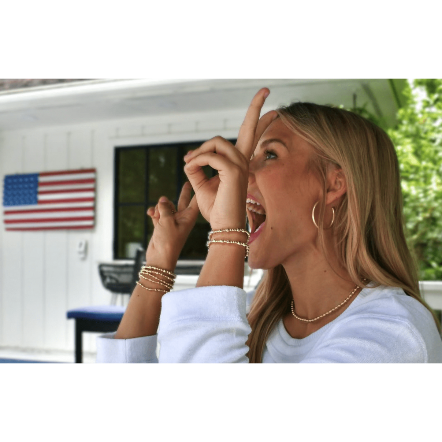 erin gray - The Charleston 2x4 14k Gold-Filled Beaded Bracelet