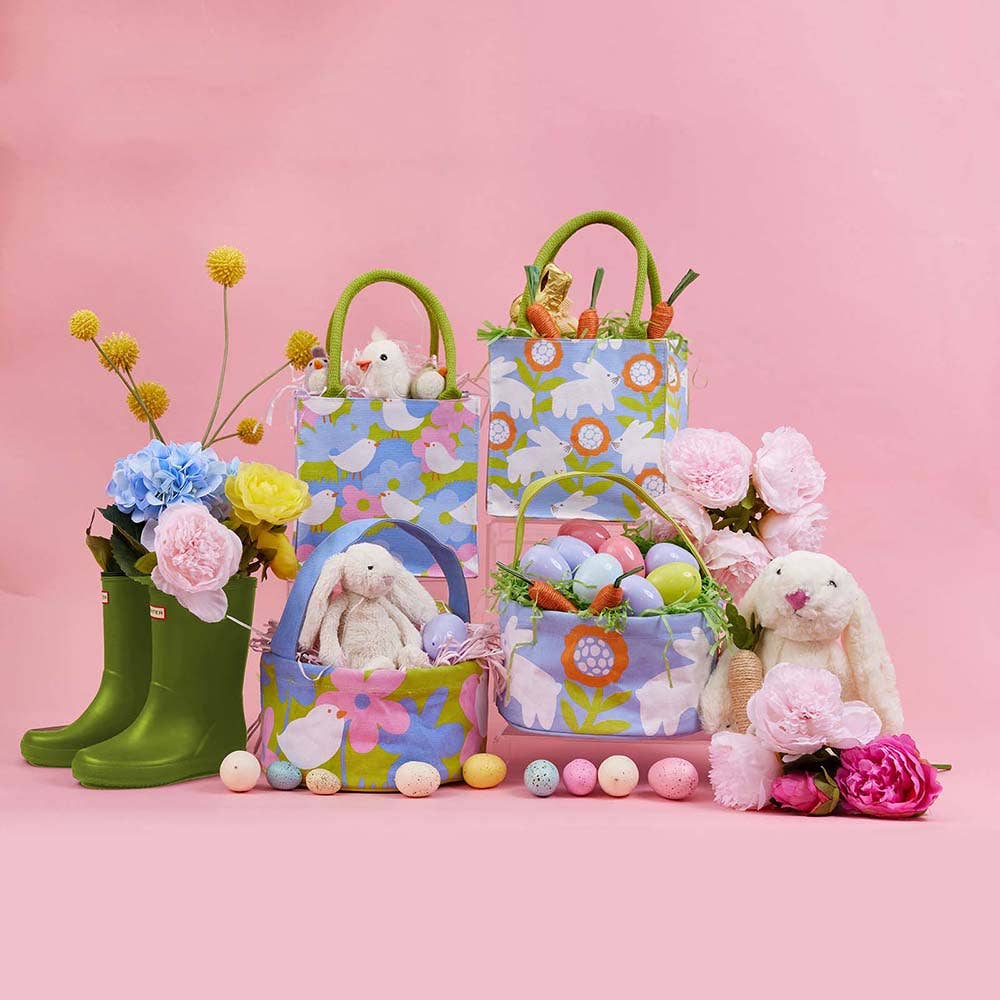 rockflowerpaper - LITTLE HOPPER Reusable Canvas Easter Basket
