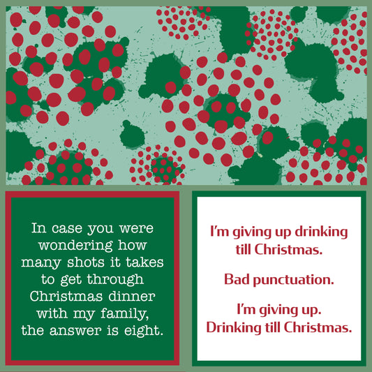 Drinks on Me - NAPKIN XMAS Giving Up | Funny Holiday Gift | Cocktail Napkin