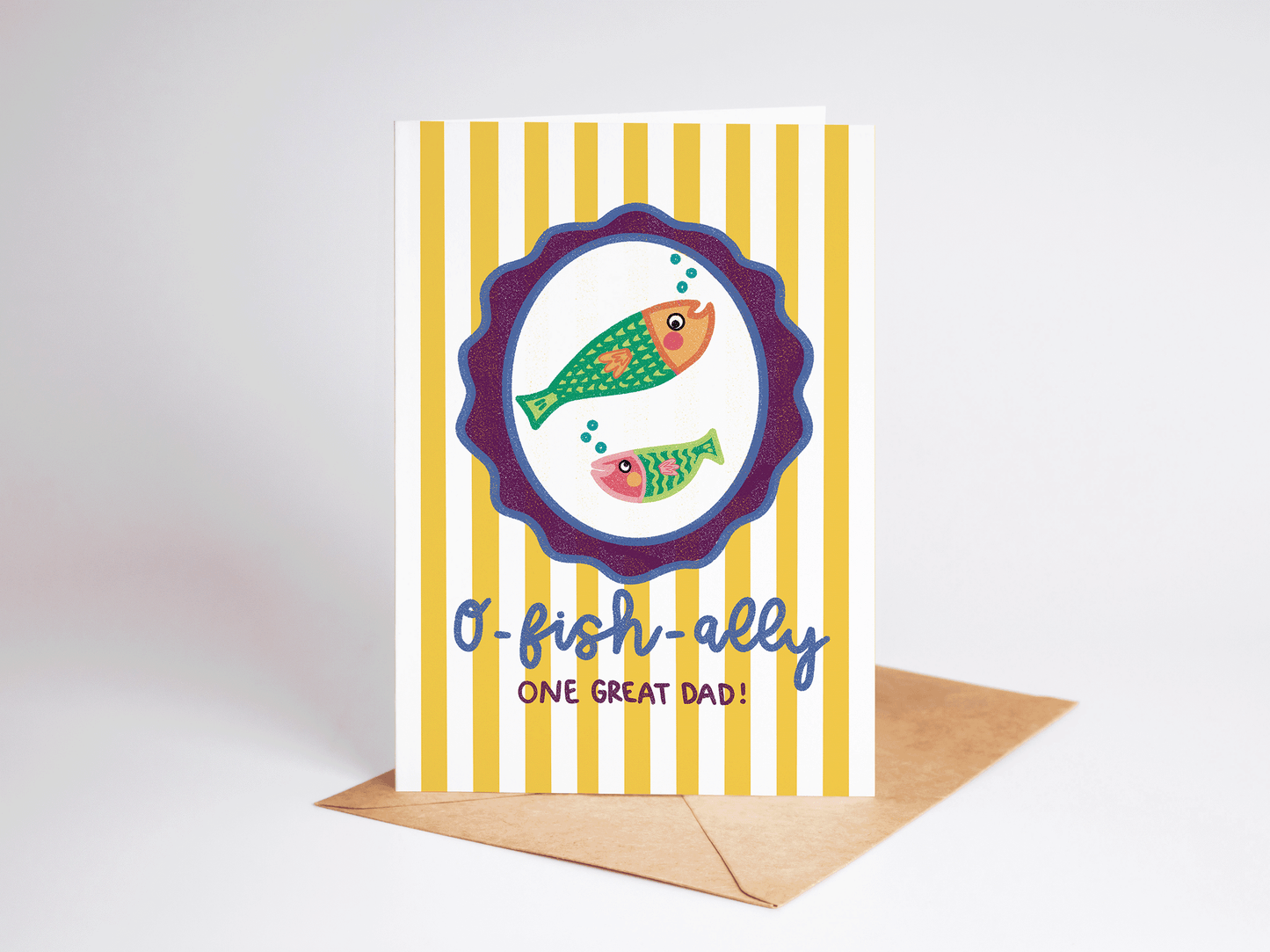 The Shelley Society - O-fish-ally One Great Dad Father's Day Funny Greeting Card