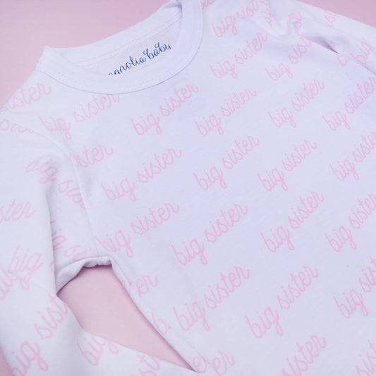 Magnolia Baby - Big Sister Toddler/Kid Print Long Pajamas