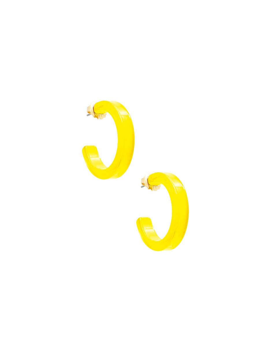 ZENZII Jewelry - Small Resin Open Hoop Earring