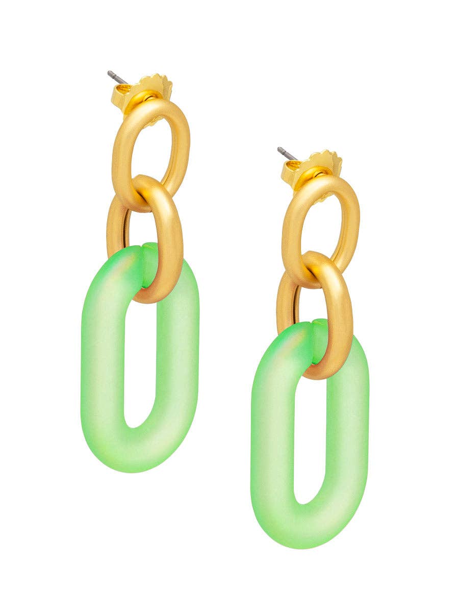 ZENZII Jewelry - Resin Oval Link Drop Earring