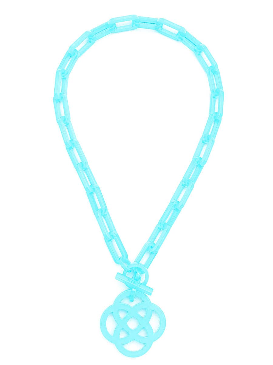 ZENZII Jewelry - Resin Quatrefoil Link Collar Necklace