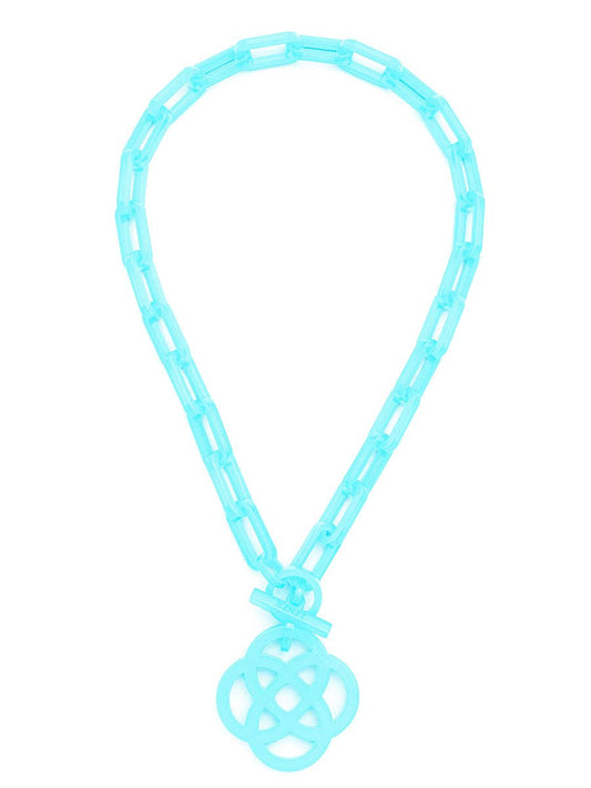 ZENZII Jewelry - Resin Quatrefoil Link Collar Necklace