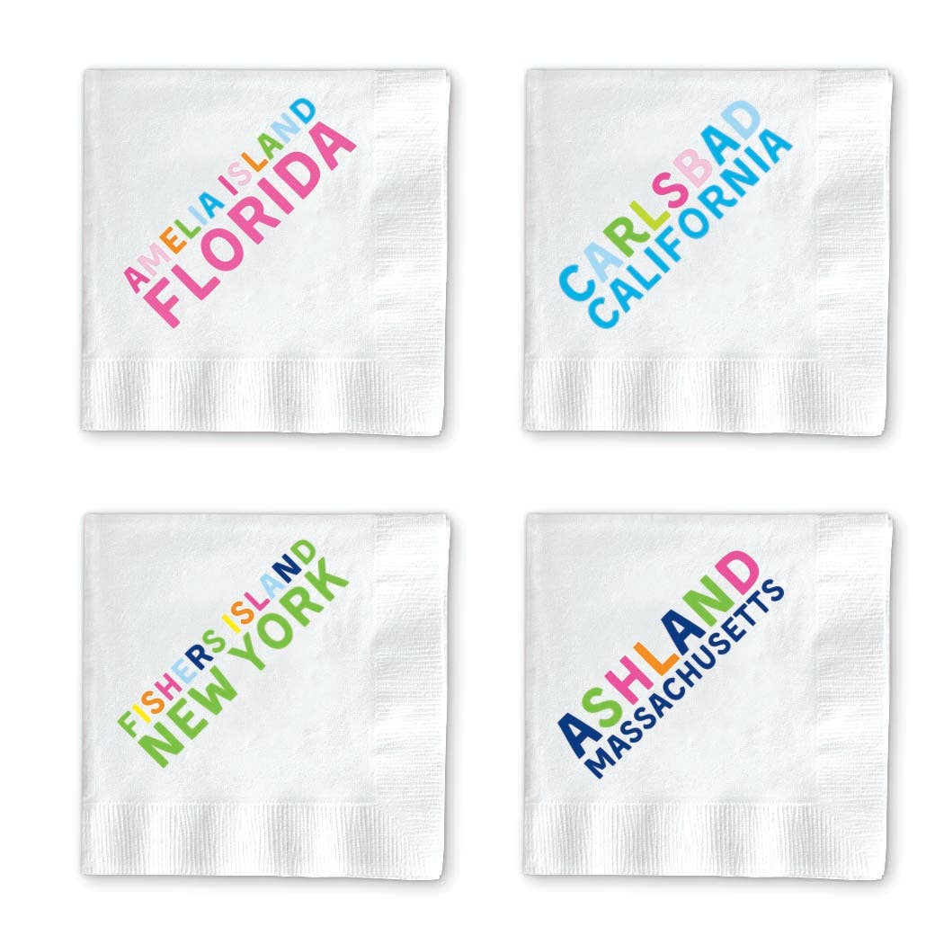 COLORFUL ISLAMORADA-COCKTAIL NAPKINS