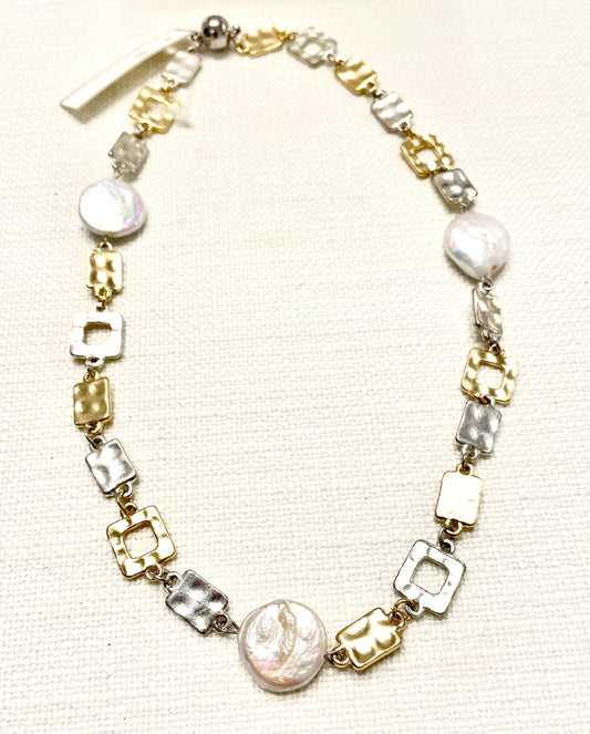 Studio G - #455S-Short Geo with Coin Pearl