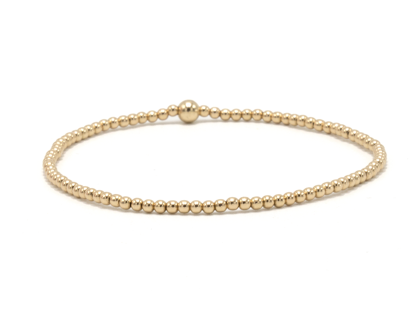 erin gray - 2mm Gold Filled Waterproof Karma bracelet (with single 4mm)