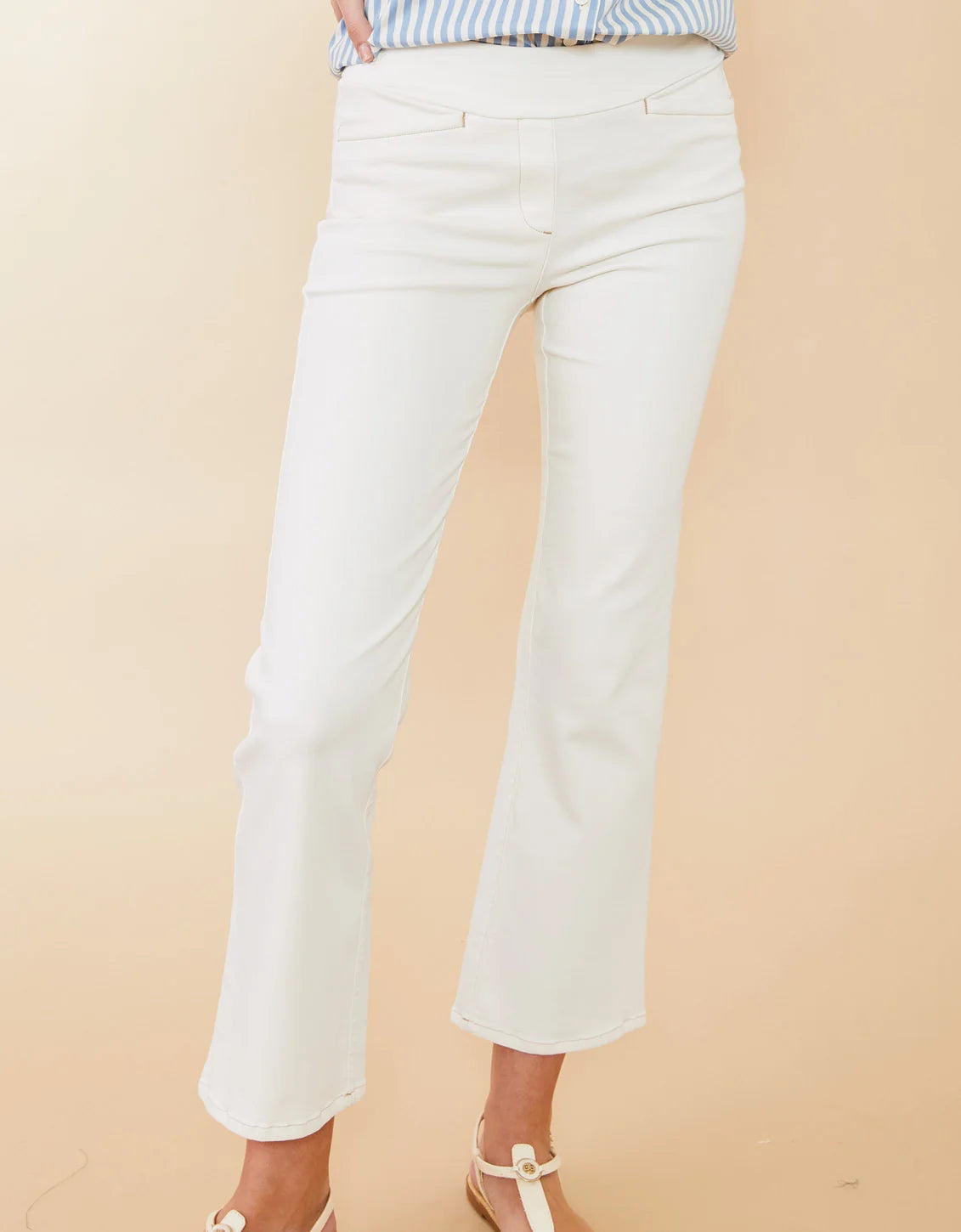 Spartina - Maren Kick Flare Jean - Pearl White