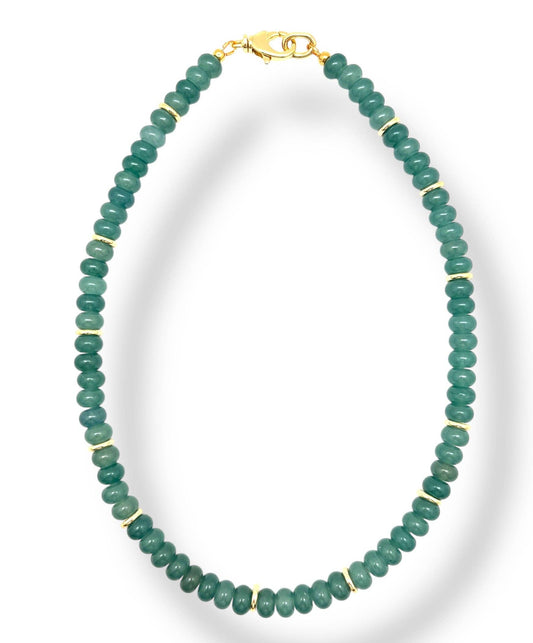 Shiver + Duke - Smoky Green Jade Necklace