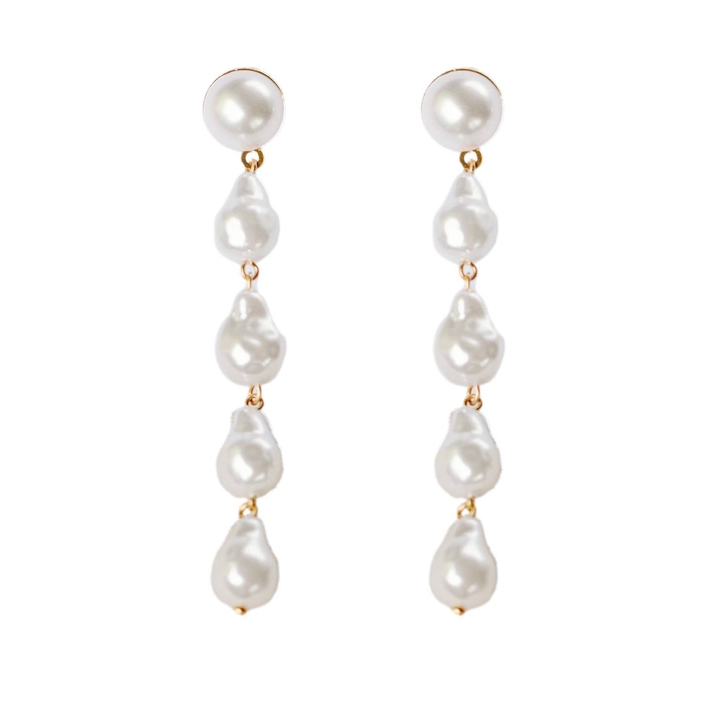 St. Armands Design of Sarasota- Natural Pearl Statement Drop Earrings