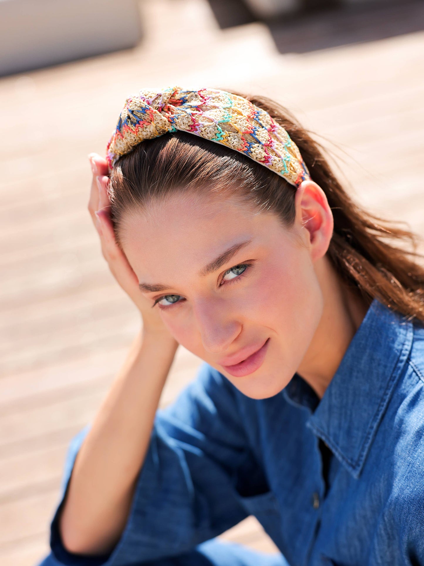 Shiraleah - PAPER STRAW KNOTTED HEADBAND