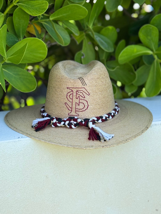 Tipsy Threads - Florida State University - Natural Palm Hat