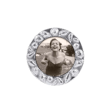 Mariposa - Round  Seashell Border 4x4 Frame