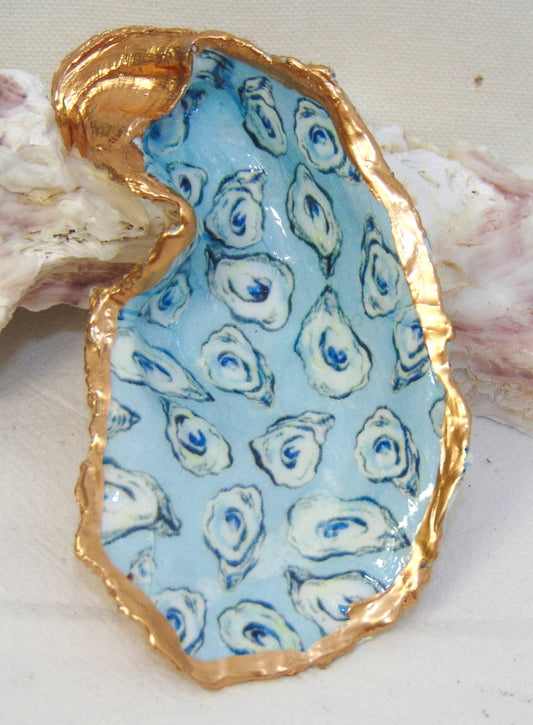 Lowcountry Linens - Designer Oyster Shell Jewelry Bowl Oyster Life