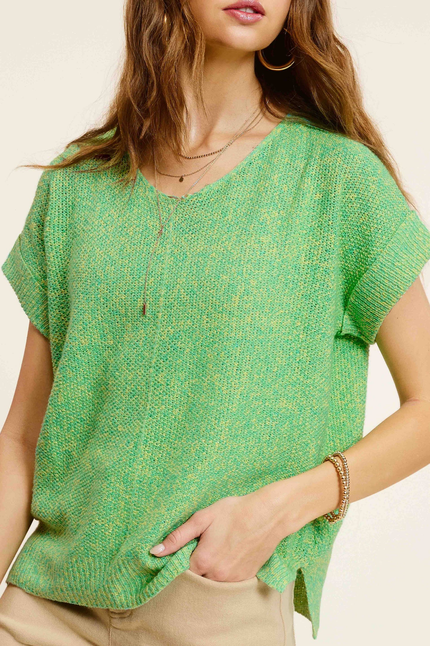 La Miel - Soft Lightweight Loose Fit Textured Pullover Sweater