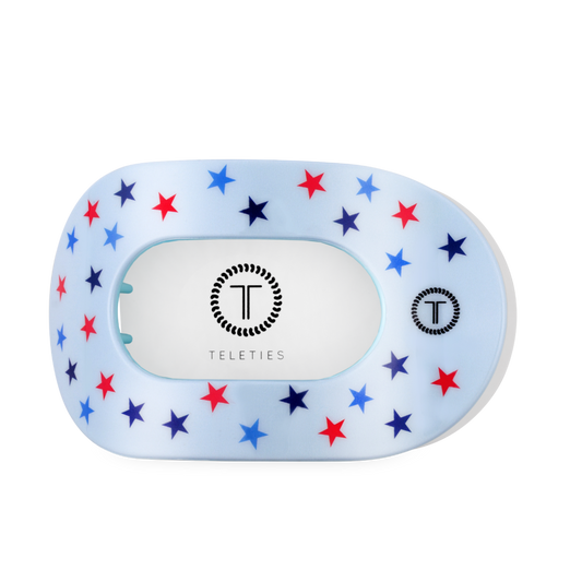 TELETIES - Flat Round Hair Clip | Large | United We Sparkle