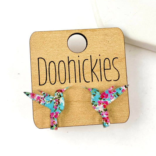 Doohickies - Acrylic Spring Stud Earrings