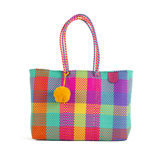 Tin Marin-Fiesta Woven Plastic Beach Super Tote