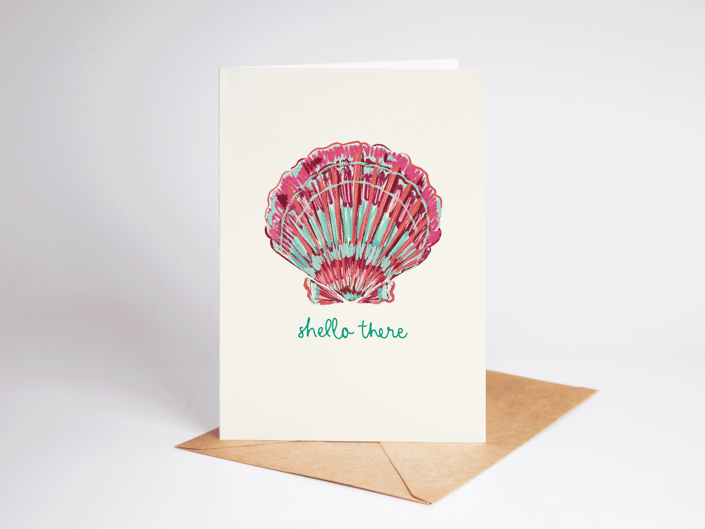 The Shelley Society - Shello There Seashell Beach Coastal Punny Greeting Card