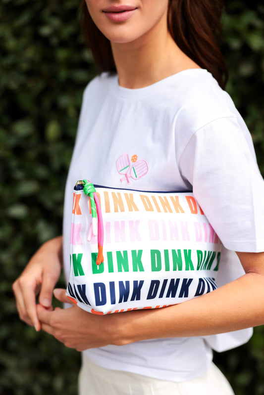 Shiraleah - "DINK DINK DINK" LARGE ZIP POUCH