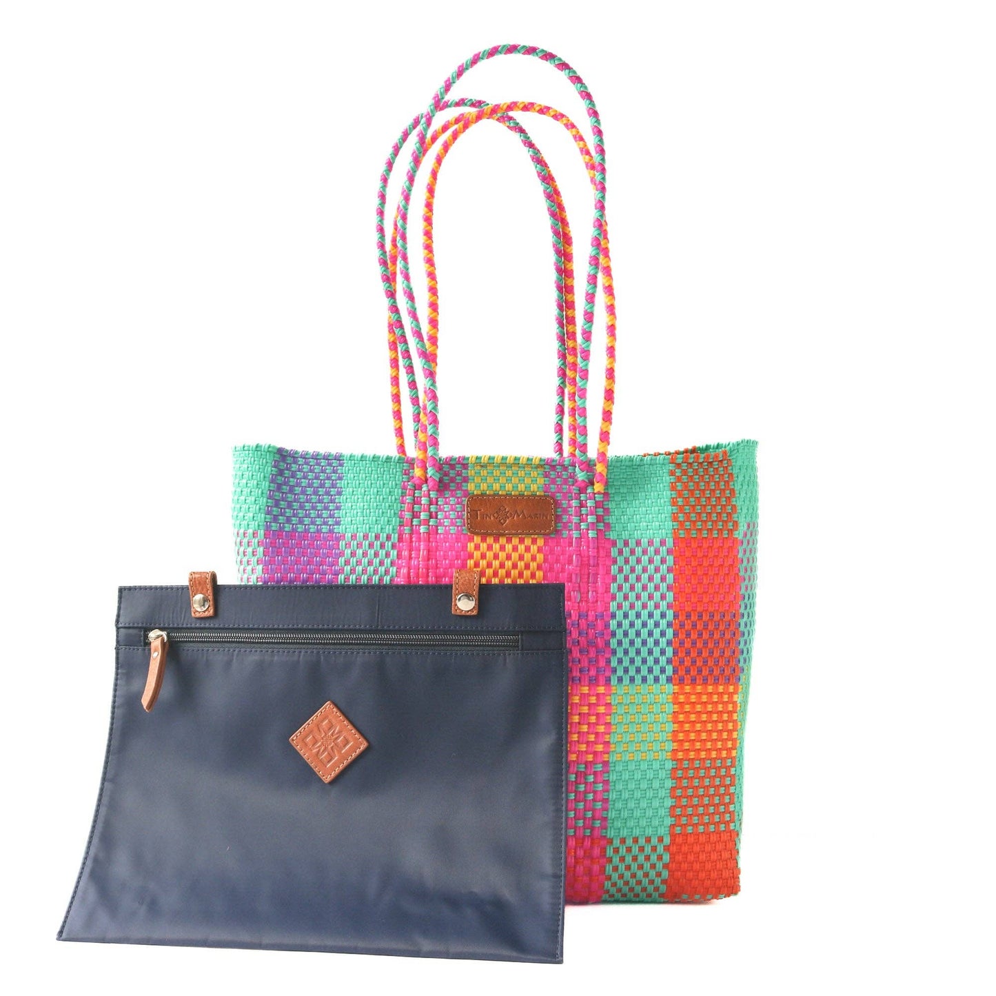 Fiesta Woven Plastic Tote Bag
