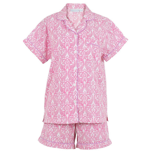 Needham Lane - Clare Pink Short Sleeve Shorty Pajamas