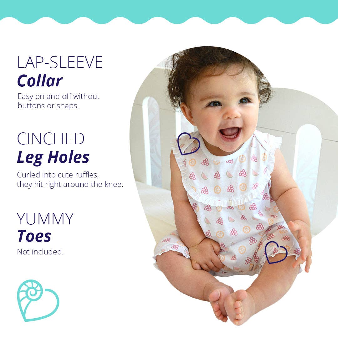 Feather Baby - Yoke Romper - 4th of July Balloons - Pima Cotton Baby Gift