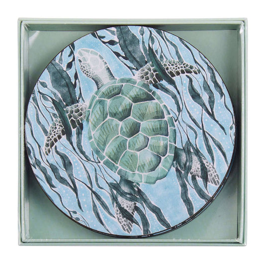 rockflowerpaper - MARINE TURTLE Coasters, set of 4