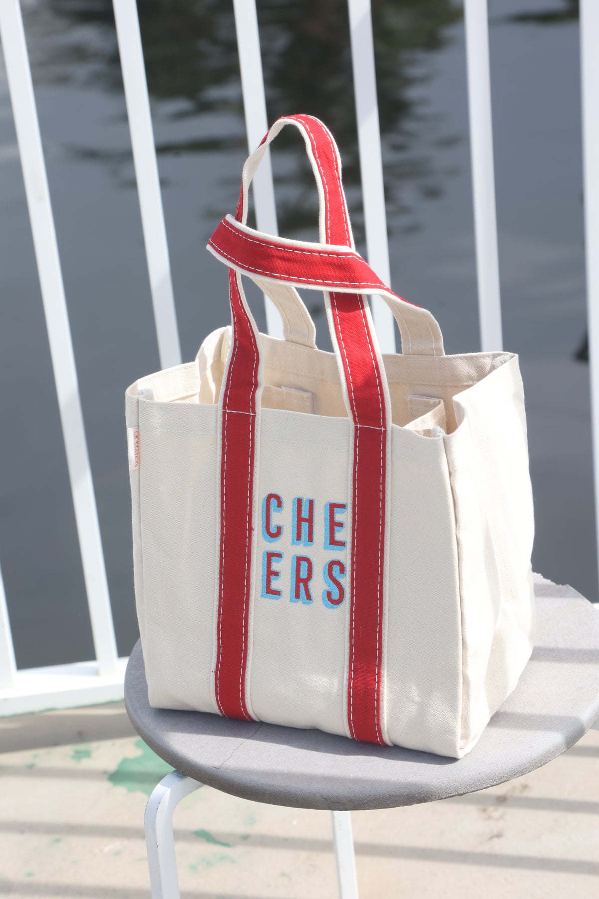 4 Bottle Wine Bag with CHEERS Embroidery