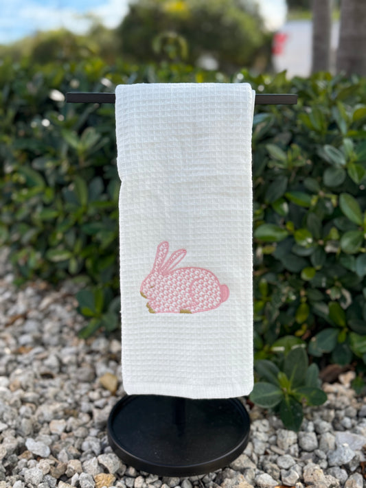 Bunny Waffle Weave Hand Towel